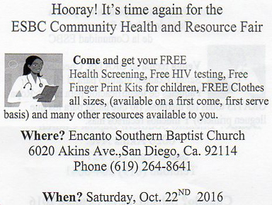 Encanto Southern Baptist Church Health Fair